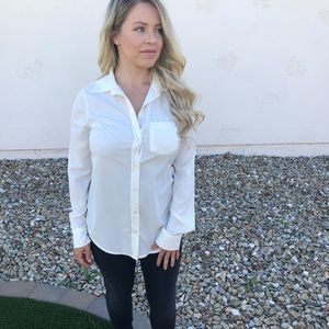 White button down blouse